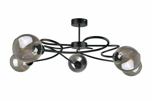 Jelölje be Keter Lighting Blom Black mennyezeti lámpa, 5×E27, 75 cm, 1644