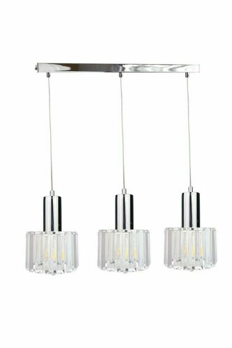 Jelölje be Keter Lighting DECO függeszték 3xE27 ezüst kristályokkal 60 cm 1607