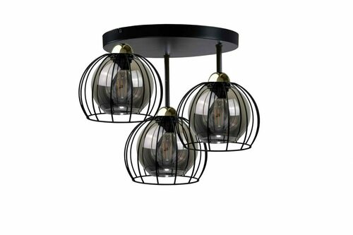 Jelölje be Mennyezeti lámpa 3xE27 SOLO BLACK / GOLD
