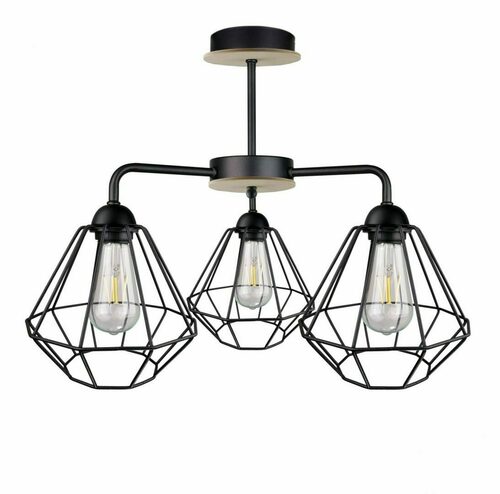 Jelölje be Mennyezeti lámpa 3xE27 FOSKAL BLACK WOOD