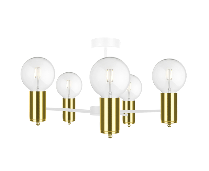Jelölje be Mennyezeti lámpa 5xE27 ARDE WHITE / GOLD Mennyezeti lámpa 5xE27 ARDE WHITE / GOLD