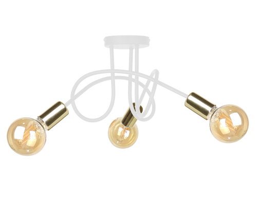 Jelölje be Mennyezeti lámpa 3xE27 RUMBA WHITE / GOLD