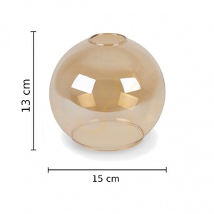 Keter Lighting AMBRE WOOD 2020 függőlámpa, 60 cm, 3×E27, mézszínű üveg small 3