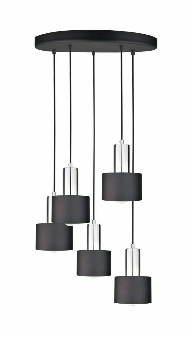 Jelölje be Függesztett lámpa 5xE27 LUCE BLACK SILVER Függesztett lámpa 5xE27 LUCE BLACK SILVER