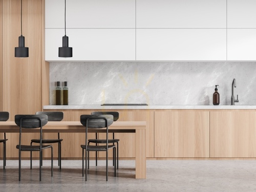 Jelölje be Keter Lighting LUCE 2067 függőlámpa fekete/fa 2×E27 50 cm