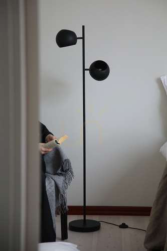Jelölje be Padlólámpa Markslojd EDGAR 107741 fekete fém 2 égős 145 cm