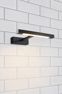 Fali lámpa Markslojd NEPTUNUS 107910 LED 6W fekete IP44 38 cm small 1