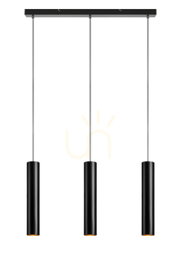 Függőlámpa Markslojd RUBEN 107882 fekete fém 3 búrás 82 cm small 0