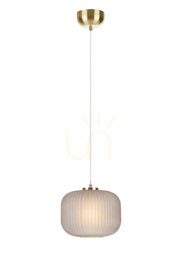 Függőlámpa Markslojd Sober 107919 füst üveg csiszolt sárgaréz 25 cm small 0