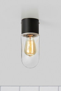 Plafon lámpa Markslojd ZEN 107796 fekete átlátszó üveg IP44 15W small 1