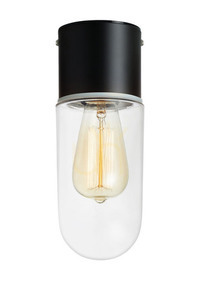 Plafon lámpa Markslojd ZEN 107796 fekete átlátszó üveg IP44 15W small 0