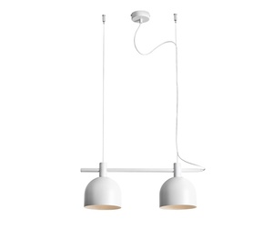 Aldex BERYL 2 WHITE 976H függőlámpa, rúd két Ø 15 cm búrával, matt fehér, 2 × E27 max. 15 W LED, 52 cm small 0