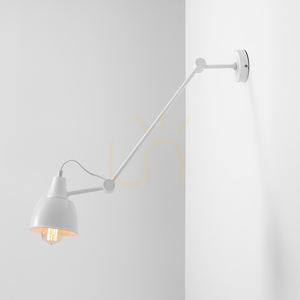 Aldex Aida White mennyezeti lámpa állítható karral, fehér fém, E27, 14 cm búra, 814PL_G small 1