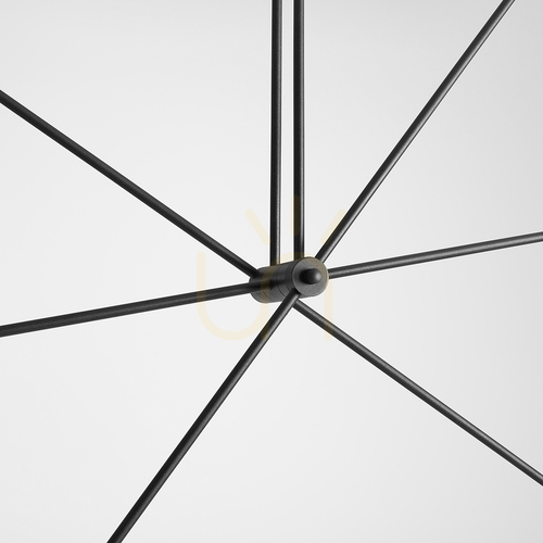 Jelölje be Aldex Ohio 6 fekete csillár, 6×E14, fém és üveg, 108 cm 1081PL_K1