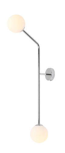 Jelölje be Fali lámpa Aldex Pure Chrome 2xE14 üveg fém 99 cm 1064D4_2