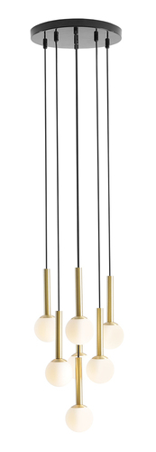 Jelölje be Függőlámpa Aldex Riu 7 fekete G9 7x5W LED 30cm 1103T1