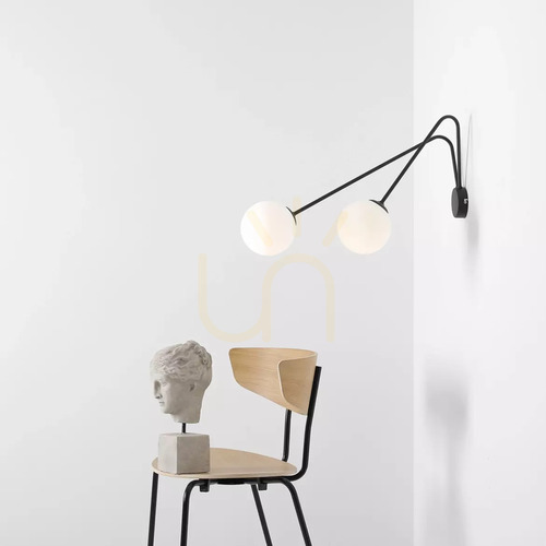 Jelölje be Aldex Holm L fekete fali lámpa, 2×E14, 72 cm, 1082D1_L