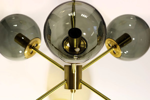 Elegáns BACAN MO22 függőlámpa 6 darabos Famlight szett small 2