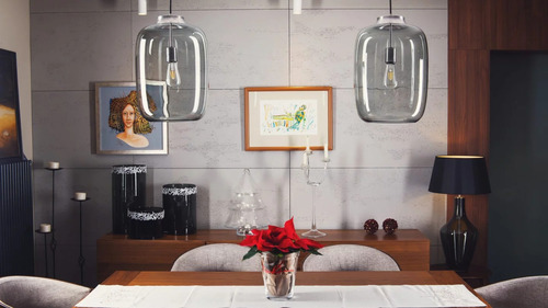 Jelölje be Famlight modern függőlámpa Laut szürke sárgaréz