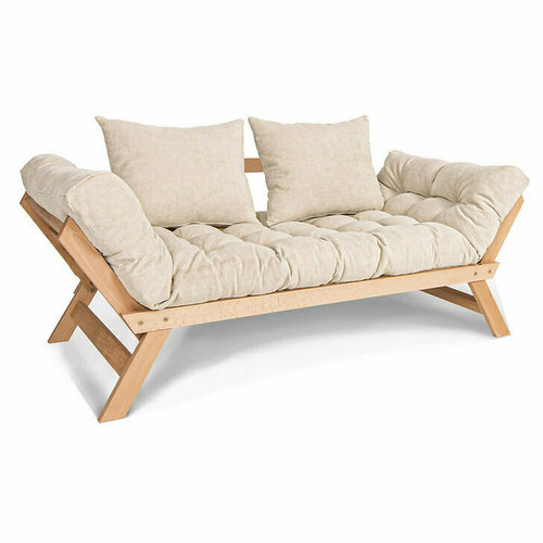 Jelölje be WoodMan Allegro bükk kanapéágy, natúr/krém, 203x80 cm, WUA-00375