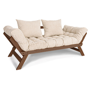 WoodMan Allegro kanapéágy bükkfa, dió/krém, 203 cm, WUA-00532 small 0