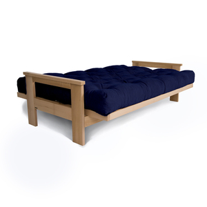 WoodMan MEXICO kanapéágy, bükkfa, természetes/kék, SKU WUA-00628 small 1