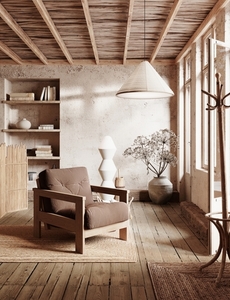 WoodMan MEXICO 001361 fotel állítható háttámlával – kezeletlen bükk, barna small 2