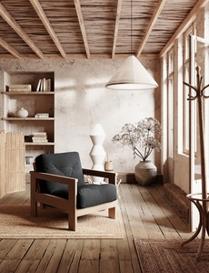 Fotel WoodMan Mexico bükkfa természetes, szürke 001366 small 2