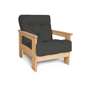 Fekvőfotel WoodMan Mexico bükkfa, szürke, skandináv design WUA-00814 small 0