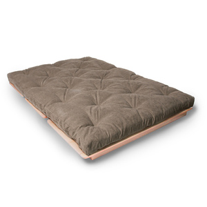 WoodMan LAYTI-140 WUA-01117 kinyitható futon kanapé, natúr bükk, bézs matrac, fekvőfelület 140 × 200 cm small 1