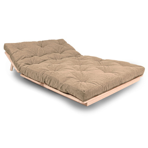 WoodMan LAYTI-140 WUA-01117 kinyitható futon kanapé, natúr bükk, bézs matrac, fekvőfelület 140 × 200 cm small 2