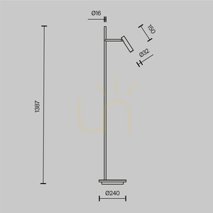 Fekete Maytoni ESTUDO Z010FL-L8B3K LED állólámpa 11 W 3000 K 730 lm small 10