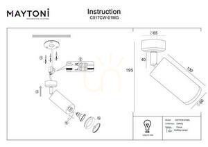 Plafond FOCUS C017CW-01MG Maytoni small 5