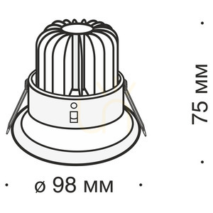 YIN süllyesztett lámpatest DL031-2-L8B Maytoni small 4