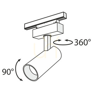 FOCUS LED-es gyűjtősín reflektor TR019-2-15W3K-B Maytoni small 4