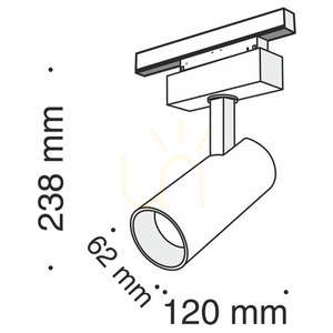 FOCUS LED-es gyűjtősín reflektor TR019-2-15W4K-B Maytoni small 6