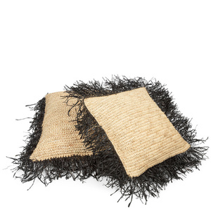 A Raffia párnahuzat négyzet alakú - természetes fekete - 40x40. 2 A Raffia párnahuzat négyzet alakú - természetes fekete - 40x40. small 2