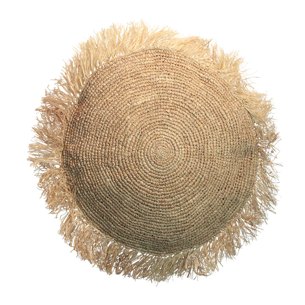 Jelölje be Raffia párnahuzat kerek - natúr - 60 Raffia párnahuzat kerek - natúr - 60