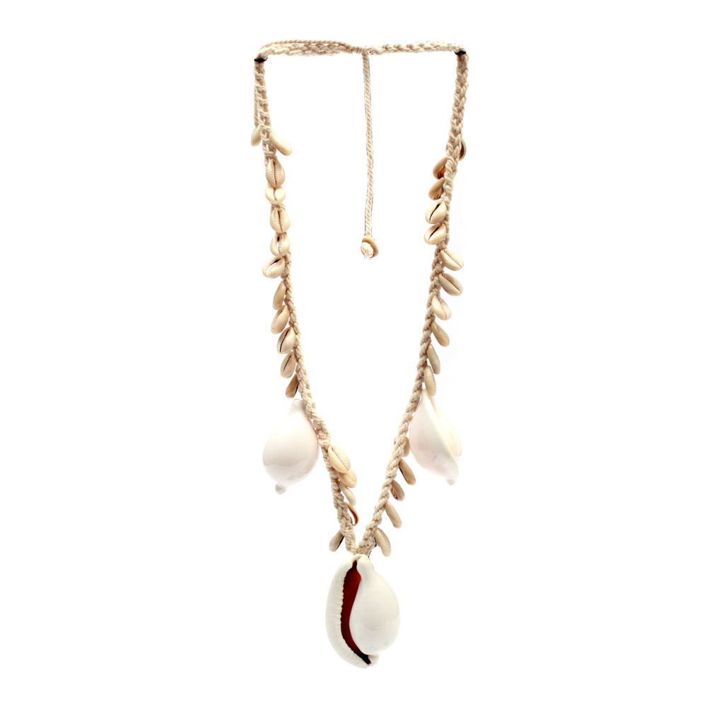 Jelölje be The Big White Cowrie Shell nyaklánc The Big White Cowrie Shell nyaklánc
