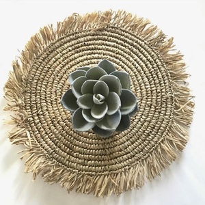 The Fringe Raffia tányéralátét kerek - natúr 2 The Fringe Raffia tányéralátét kerek - natúr small 2