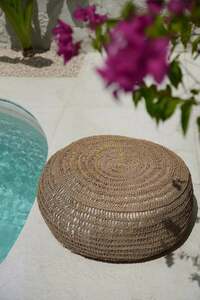 Bazar Bizar Seagrass M tengerifű puff, natúr 60 × 35 cm small 9