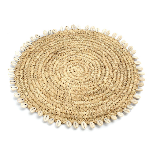 Jelölje be Raffia kagylós tányéralátét - natúr