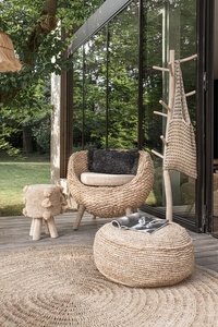 Raffia Flores puff - natúr 2 Raffia Flores puff - natúr small 2