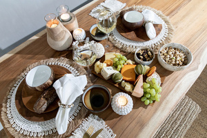 Teak gyökér kerek tányér - L small 2