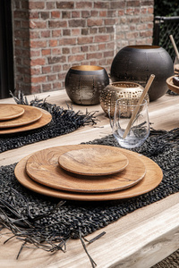 Teak gyökér kerek tányér - XL small 1