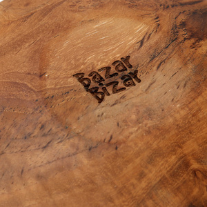 Teak gyökér kerek tányér - XL small 3