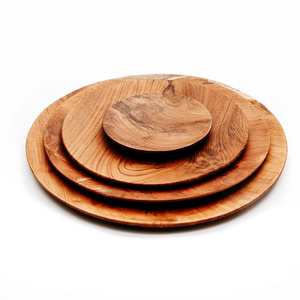 Teak gyökér kerek tányér - XL small 5