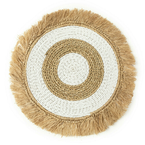 Jelölje be The Seagrass Raffia tányéralátét - natúr fehér