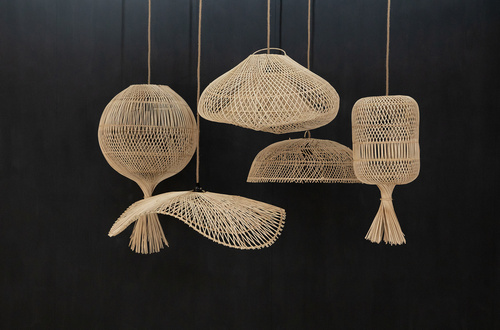 Jelölje be Rattan mennyezeti lámpa - The Dumpling állólámpa M, E27, dekoráció