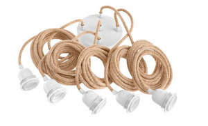 Virágos függőlámpa - The Whipped XXL, E27, Rattan small 6